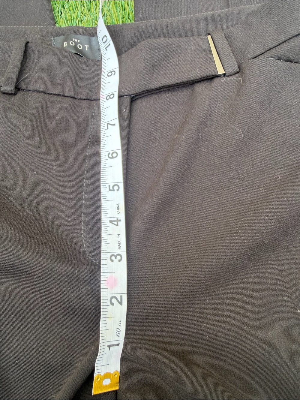 WHBM Black Dress Pants - Classic Tailored Trousers Mid Rise Boot Cut 30” inseam - Picture 5 of 8